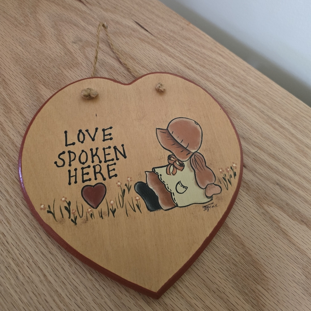 Heart-Shaped Wall Decor with Love Message